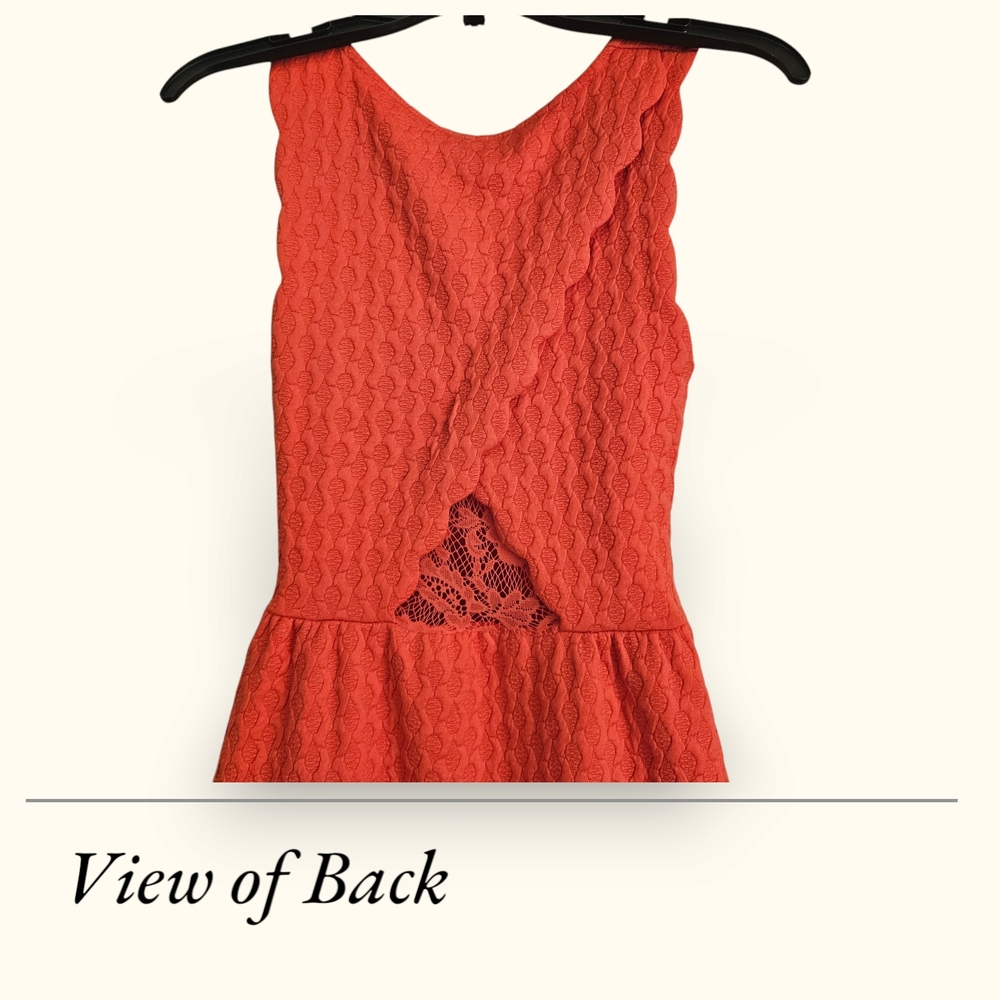 Anthropologie By Maeve Fit and Flare Orange Dress Women's Small - Picture 5 of 10